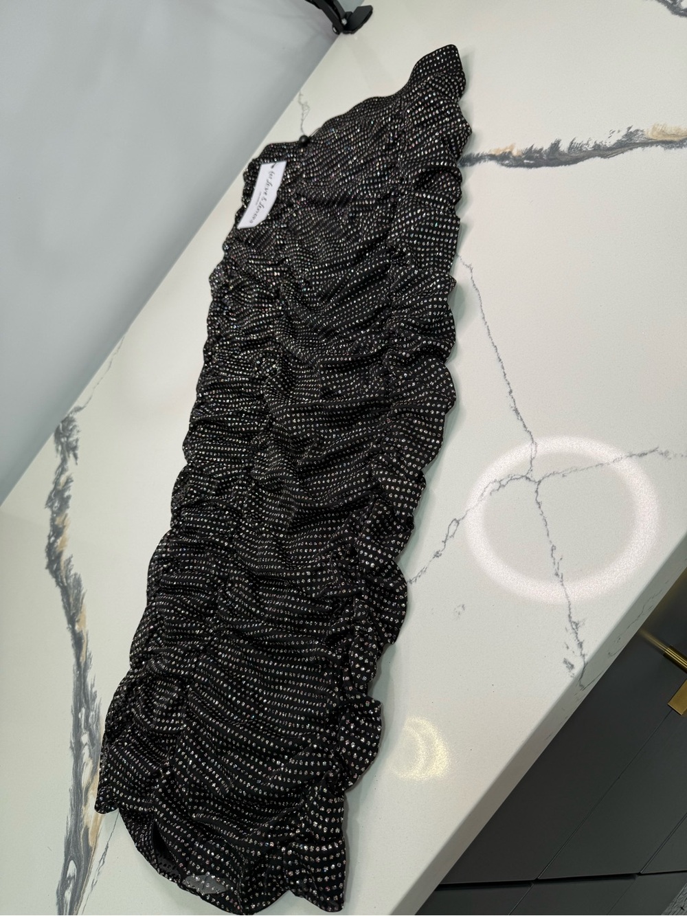 For Love & Lemons  Black All That Glitters Skirt Size S